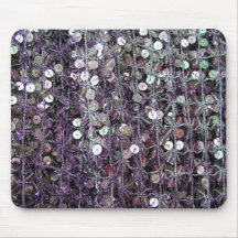 Purple Sequins & Beads Mousemats