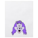 Purple Shaggy Dog. Cartoon Art Dog Face. Custom flyers