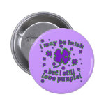 Purple Shamrock St. Patrick's Day Design Button