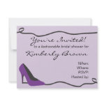 Purple Shoe Bridal Shower Invitation