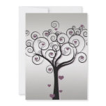 Purple Silver Black Post Wedding Celebration invitations