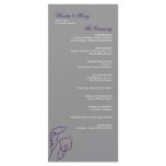 Purple & Silver Calla Lilies Wedding Program