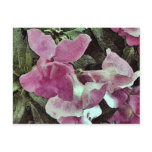 purple snapdragons in  watercolor  postcard