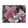 purple snapdragons in  watercolor  postcard