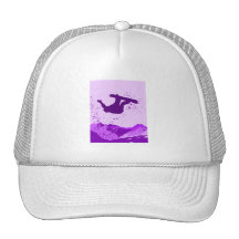 Purple Snowboard Logo Mesh Hat