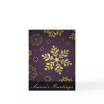 Purple Snowflake Corporate Christmas Greeting Card