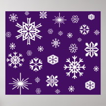 Purple snowflakes pattern print