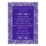 Purple Sparkle Look Bachelorette Party Invitation