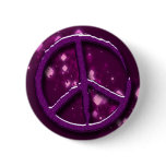PURPLE SPARKLE PEACE SIGN buttons