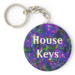 Purple Spatter Dot Keychain