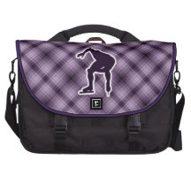 Purple Speed Skater Laptop Shoulder Bag