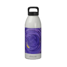 Purple Spin Abstract Reusable Water Bottle
