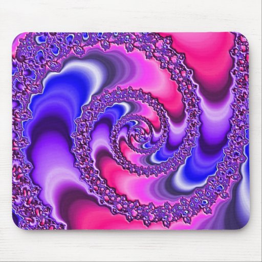 Purple Spiral Mouse Mat