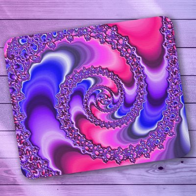 Purple Spiral Mouse Mat by annaleeblysse