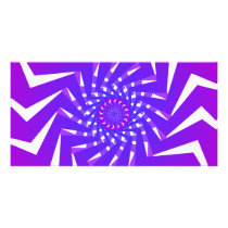 Purple Spiral Pattern: Vector Art: Customized Photo Card