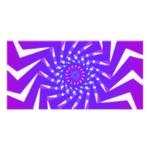 Purple Spiral Pattern: Vector Art: Customized Photo Card