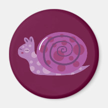 Purple Spotted Snail Fridge Magnet