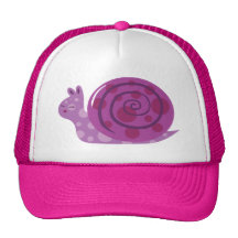 Purple Spotted Snail Mesh Hat
