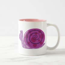 Purple Spotted Snail Mug