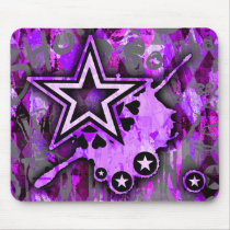 Purple Star Mouse Pads