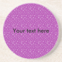 Purple star pattern beverage coaster