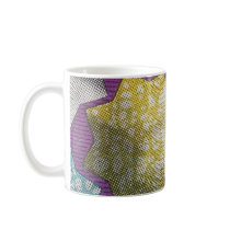 Purple Stars Ankara Mug