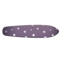 Purple Stars Custom Skateboard