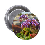 Purple Statice flowers button