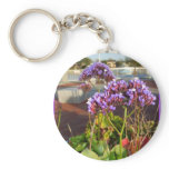 Purple Statice flowers keychain
