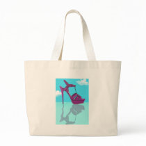 Purple Stilt Stiletto Reflection Tote Bag
