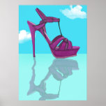 Purple Stilt Stiletto Reflection posters