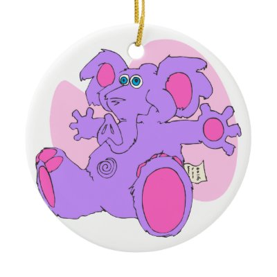 Purple Stuffed Elephant