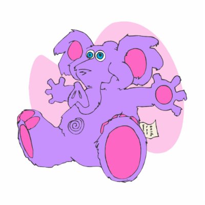 Purple Stuffed Elephant