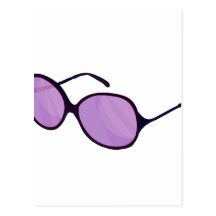purple sunglasses beach style.png post card