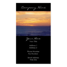 Purple Sunset Photo Business Card Template