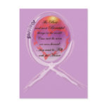 Purple Survivor Ribbon Surrounds Words to Live By postcards
