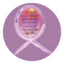 Purple Survivor Ribbon Surrounds Words to Live By stickers