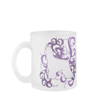 Purple Swirl Afghan Hound Coffee Mug