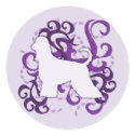 Purple Swirl Afghan Hound stickers