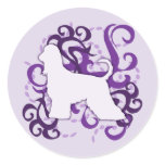 Purple Swirl Afghan Hound stickers