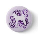 Purple Swirl Akita Pin