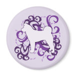Purple Swirl Akita Magnets