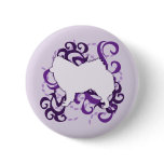 Purple Swirl American Eskimo Dog buttons