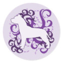 Purple Swirl American Pit Bull Terrier stickers