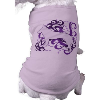 Purple Swirl Australian Cattle Dog Doggie Tee Shirt by MenagerieMayhem