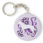Purple Swirl Australian Cattle Dog keychains