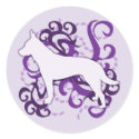 Purple Swirl Australian Cattle Dog stickers