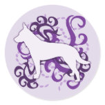 Purple Swirl Australian Cattle Dog stickers