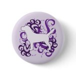 Purple Swirl Beagle Pinback Button