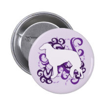 Purple Swirl Borzoi Pins